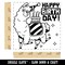 Happy Birthday Alpaca Square Rubber Stamp for Stamping Crafting